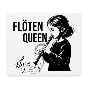 Blockflöte - Flöten Queen - Mousepad (Querformat) - Weiß - Vorne