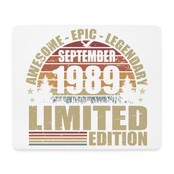 1989 septembre 1989 Anniversaire septembre 1989 - Tapis de souris (format paysage) - blanc - Devant
