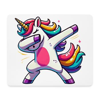 Dabbing Licorne Arc-en-ciel Licorne Enfants - Tapis de souris (format paysage) - blanc - Devant
