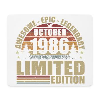 39th Retro Anniversary October 1986 - October 1986 - Mouse Pad (horizontal) - white - Front