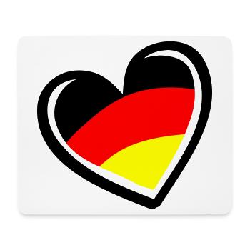 Herz Germany - Mousepad (Querformat) - Weiß - Vorne