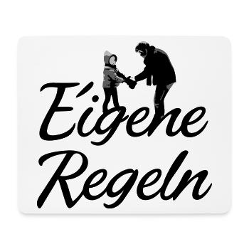 Vater und Kind Silhouette - Mousepad (Querformat) - Weiß - Vorne