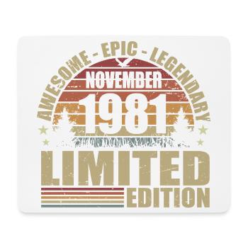 Novembre 1981 Édition Limitée Rétro Novembre 1981 - Tapis de souris (format paysage) - blanc - Devant