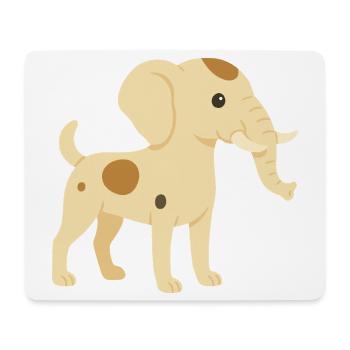 Elephant dog jack russell - Mouse Pad (horizontal) - white - Front