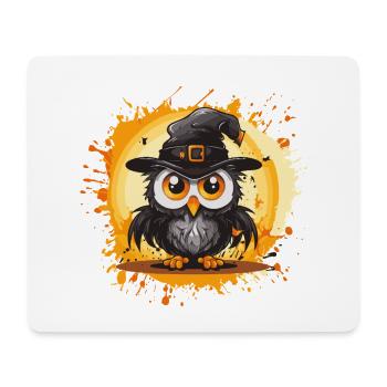 Noctambule Sorcier Halloween - Tapis de souris (format paysage) - blanc - Devant