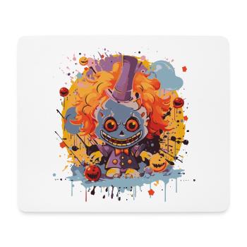 Colorful clown with top hat - Mouse Pad (horizontal) - white - Front