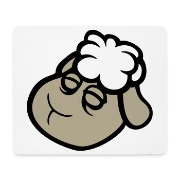 Schaf Gesicht Traurig Müde Erschöpft Schlafend Süß - Mousepad (Querformat) - Weiß - Vorne