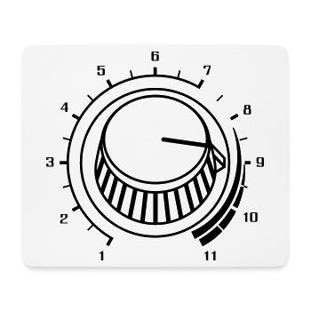 Volume Turn It Up, Lautstärke Musik Party DJ Sound - Mousepad (Querformat) - Weiß - Vorne
