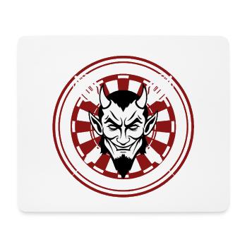 DARTS, DARTBOARD AND DEVIL  - Mousepad (Querformat) - Weiß - Vorne