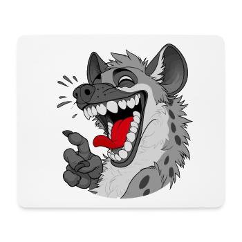 Hyène Rieuse Cartoon  - Tapis de souris (format paysage) - blanc - Devant