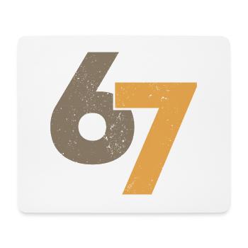 67 in Retro Style - Mouse Pad (horizontal) - white - Front