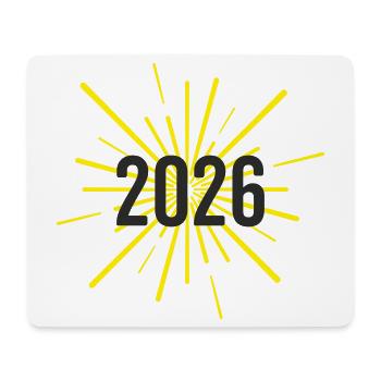 Jahresstart 2026 Raketen - Mousepad (Querformat) - Weiß - Vorne