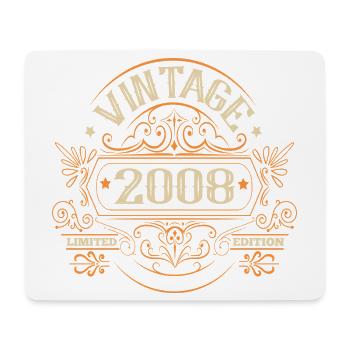 18 Geburtstag Vintage 2008  - Mousepad (Querformat) - Weiß - Vorne