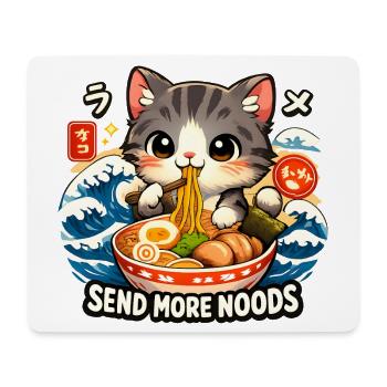 Kawaii Katze Ramen Nudeln Anime Katze - Mousepad (Querformat) - Weiß - Vorne