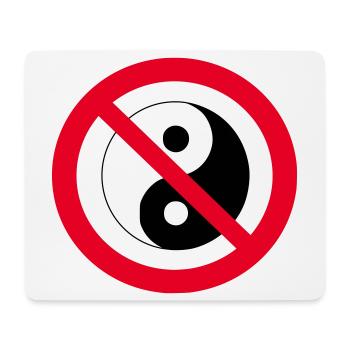 Verbotenes Yin-Yang: Anti-Balance-Symbol - Mousepad (Querformat) - Weiß - Vorne