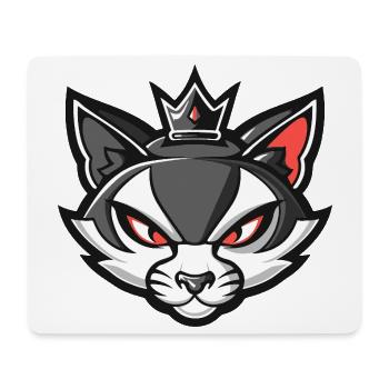 Couronne tête de chat - Tapis de souris (format paysage) - blanc - Devant