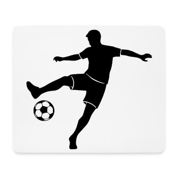 Soccer Player Makes Trick Soccer Monochrome Motif - Mouse Pad (horizontal) - white - Front