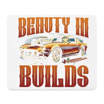 Auto Restauration Beauty In Builds - Mousepad (Querformat) - Weiß - Vorne