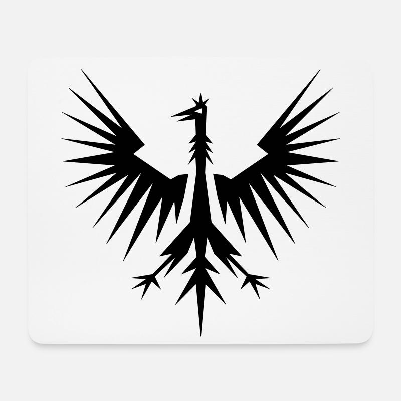 Adler Vogel Wappen - Mousepad (Querformat) - Weiß