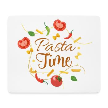 Temps des pâtes – Drôle de cuisine italienne et d’amateurs de pâtes Desi - Tapis de souris (format paysage) - blanc - Devant