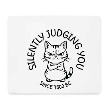 Cat Judge Since 7500 BC - Mouse Pad (horizontal) - white - Front
