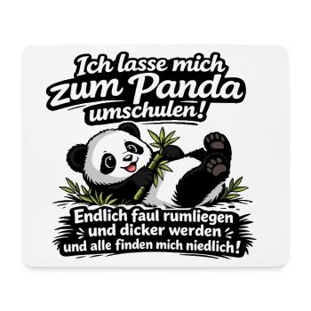 Panda Umschulung Lustig Spruch Cartoon - Mousepad (Querformat) - Weiß - Vorne