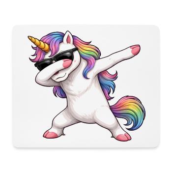 Dabbing Einhorn - Mousepad (Querformat) - Weiß - Vorne
