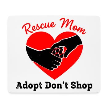 Rescue Mom Tierschutz Herz - Mousepad (Querformat) - Weiß - Vorne