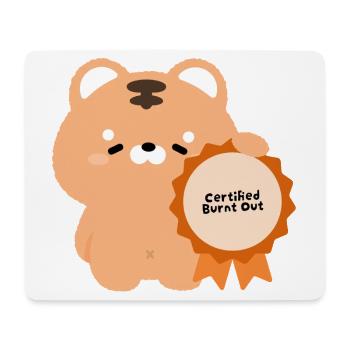 Zertifizierter Burnt Tiger - Mousepad (Querformat) - Weiß - Vorne