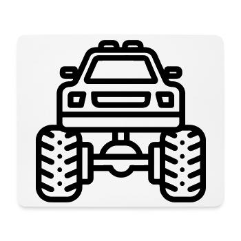 Monster truck - Mouse Pad (horizontal) - white - Front