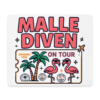 Malle Divas en tournée Fête féminine Flamingo à Majorque - Tapis de souris (format paysage) - blanc - Devant