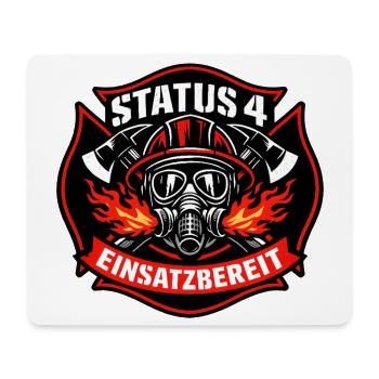 Status 4 Einsatzbereit Logo - Mousepad (Querformat) - Weiß - Vorne