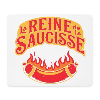 Reine de la Saucisse en Flammes - Tapis de souris (format paysage) - blanc - Devant