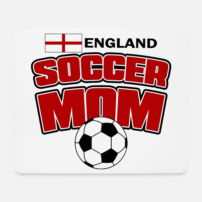  England Fußball Mama | Soccer Mom  - Mousepad (Querformat) - Weiß