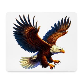 Adler - Mousepad (Querformat) - Weiß - Vorne