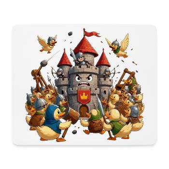 Forteresse du canard pendant la guerre des Chevaliers - Tapis de souris (format paysage) - blanc - Devant