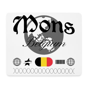 Souvenir de voyage Mons Belgium Streetwear - Tapis de souris (format paysage) - blanc - Devant
