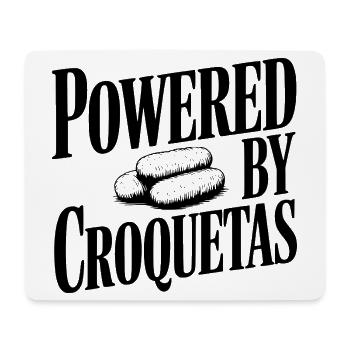 Powered By Croquetas - Mouse Pad (horizontal) - white - Front