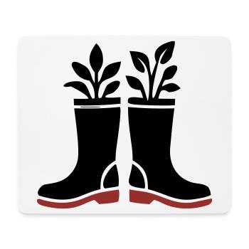 Rubber Boots Plants Icon - Mouse Pad (horizontal) - white - Front