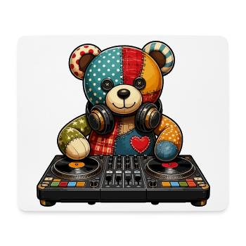 Patchbear DJ Patchwork - Mouse Pad (horizontal) - white - Front