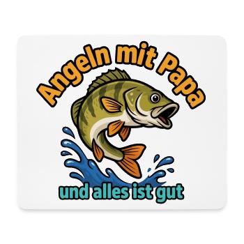 Fishing with dad – all is well - Mouse Pad (horizontal) - white - Front
