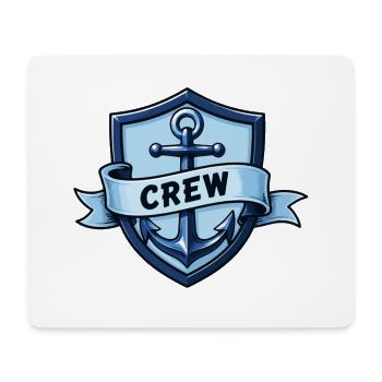 Crew Emblem Anker Schild - Mousepad (Querformat) - Weiß - Vorne