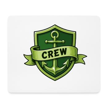 Crew Schild Anker Grafik - Mousepad (Querformat) - Weiß - Vorne