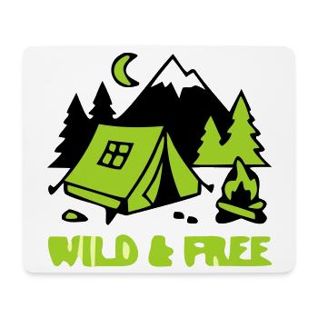Camping Zelt Natur Grafik - Mousepad (Querformat) - Weiß - Vorne