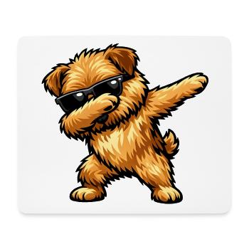 Dabbing Norfolk Terrier in Comic Style - Mouse Pad (horizontal) - white - Front