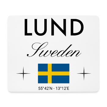 Lund, Suède, coordonne un souvenir de voyage - Tapis de souris (format paysage) - blanc - Devant