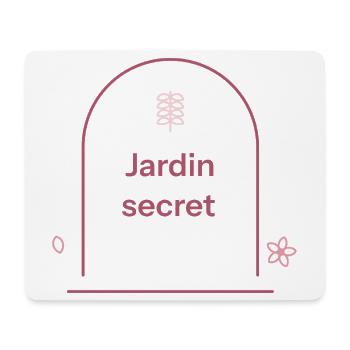 Secret Garden — Minimalist floral - Mouse Pad (horizontal) - white - Front