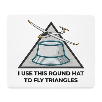 Round Hat Flies Triangles V3 - Mouse Pad (horizontal) - white - Front