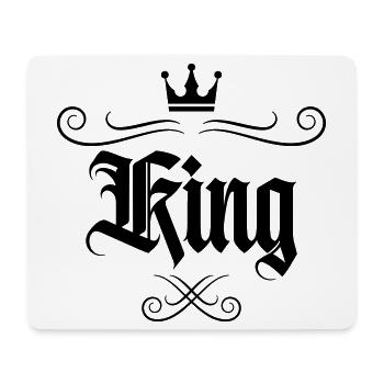 King - Mousepad (Querformat) - Weiß - Vorne