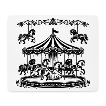  Freizeitpark Jahrmarkt Rummelplatz Karussell - Mousepad (Querformat) - Weiß - Vorne
